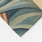 Santa Cruz California Whimsical Map UCSC Boardwalk フリースブランケット (角)