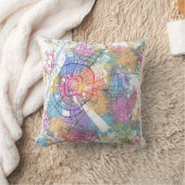 Santa Cruz de la Sierra Bolivia City Map クッション (ブランケット)