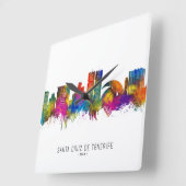 Santa Cruz de Tenerife Spain Skyline スクエア壁時計 (傾斜)