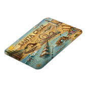 Santa Cruz Pop Art Map – Bold Coastal Landmark マグネット (左側)