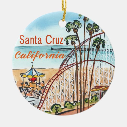 Santa Cruz Roller Coaster Ornament セラミックオーナメント (正面)