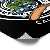 Santa Cruz Skater Laid Back California Skeleton Sk ポスター (角)