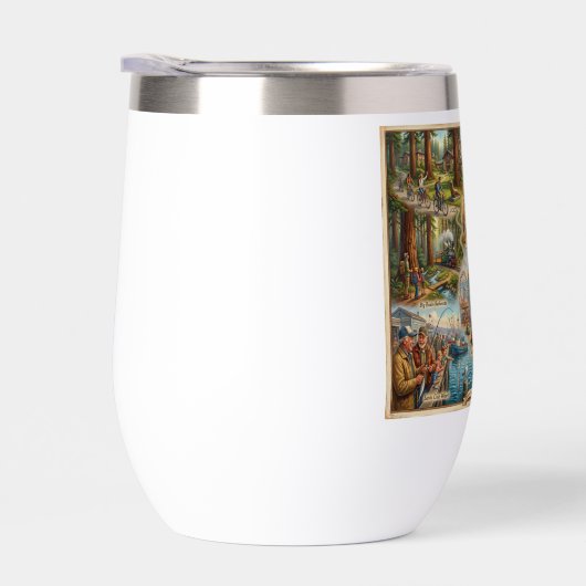 Santa Cruz Vibe Map – Cultural Coastal Art Print (右面)