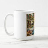 Santa Cruz Vibe Map – Cultural Coastal Art Print コーヒーマグカップ (左)