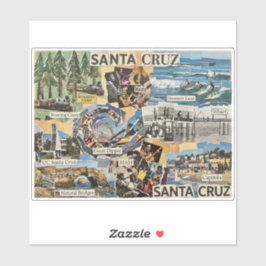 Santa Cruz Vintage Collage – Coastal Memories Art  シール