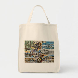 Santa Cruz Vintage Collage – Coastal Memories Art  トートバッグ