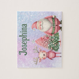 Santa Custom Child Name Puzzle  ジグソーパズル
