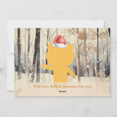 Santa Cute Bear Baby Shower Custom Thank You Card シーズンカード (裏面)