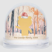 Santa Cute Bear Personalized Christmas Snow Globe (裏面)