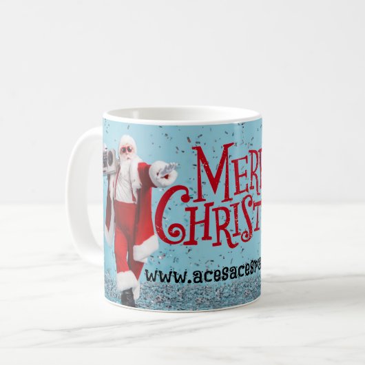 SANTA DANCING Mug コーヒーマグカップ (正面左)