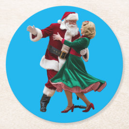 Santa Dancing Paper Coaster ラウンドペーパーコースター