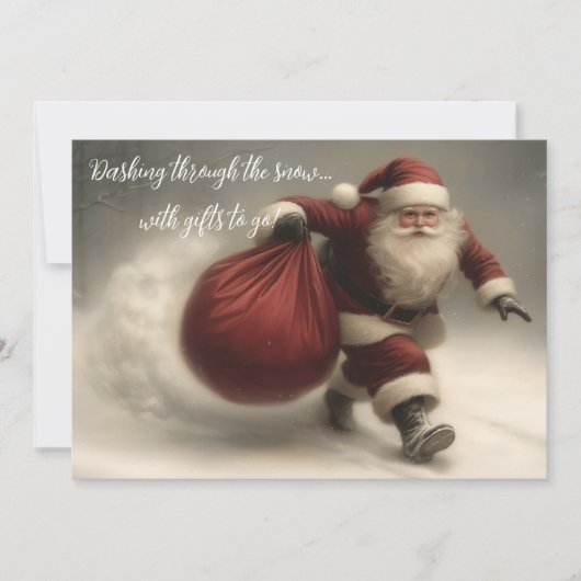 Santa dashing through the snow シーズンカード (正面)