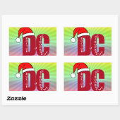 Santa DC Doctor of Christmas Logoカイロプラクティック 長方形シール (シート)