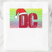 Santa DC Doctor of Christmas Logoカイロプラクティック 長方形シール (バッグ)
