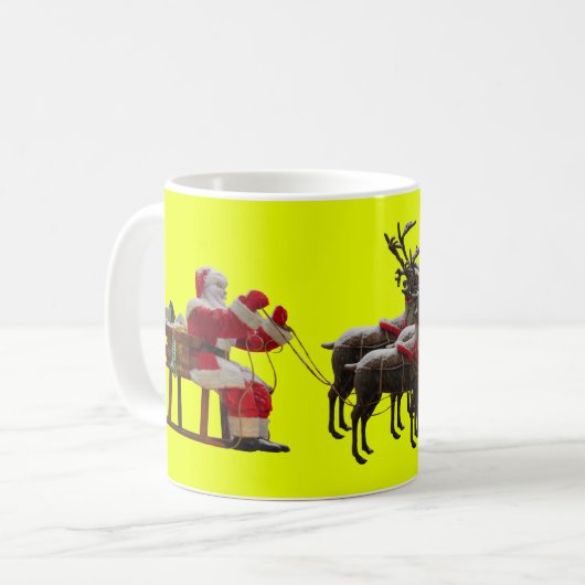 Santa & Deersコーヒー等 コーヒーマグカップ (正面左)