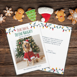 Santa Define親愛おもしろい犬写いけな真 シーズンカード