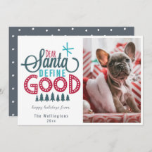 Santa Define親愛グッドフォトホリデーカード