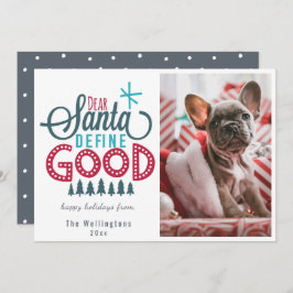 Santa Define親愛グッドフォトホリデーカード シーズンカード