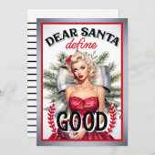 Santa Define親愛グッドレトロピンナップ サンキューカード (正面/裏面)