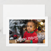 Santa Define親愛タイポグラフィ写いけな真 シーズンカード (正面/裏面)