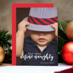 Santa Define親愛タイポグラフィ写いけな真 シーズンカード<br><div class="desc">Ricaso素晴らしのシンプルAエレガントとMerry Christmas Holiday Photo card。フロントにスタイリッシュタイポグラフィ文字と写真の配置テンプレートを使用して設計 – このおもしろいデザインモダンは、家族や友人とヒットすることを確実に…簡単を追加する独自の文字と写真 – カードと一緒にスタイルで挨拶を送パーソナライズされたる – 親愛Santa,  defineいけな.</div>