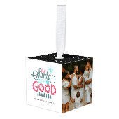 Santa Define親愛 Good 3フォトキューブオーナメント キューブオーナメント (正面アングル)