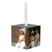 Santa Define親愛 Good 3写真 キューブオーナメント (裏面アングル)