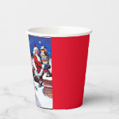 Santa Delivering Books 紙コップ (左)