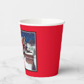 Santa Delivering Books at Christmas, Paper Cups 紙コップ (左)