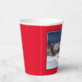 Santa Delivering Books at Christmas, Paper Cups 紙コップ (右)