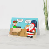 Santa Delivery Concierge Christmas Humor カード (正面)