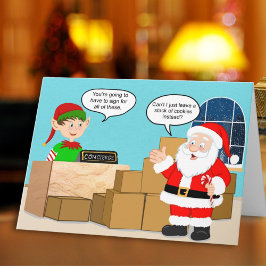 Santa Delivery Concierge Christmas Humor カード