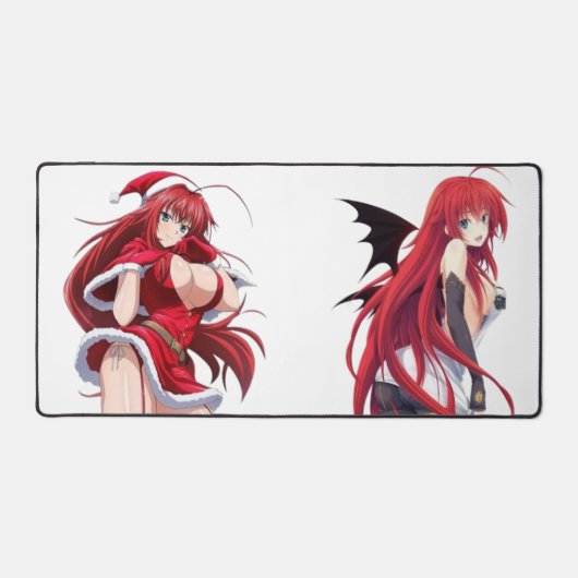 Santa Diva Anime Winter Outfit - Desk Mat デスクマット (正面)