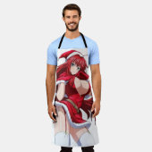 Santa Diva Anime WinterOutfit-All-Over Print Apron エプロン (着用した状態)