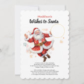 Santa DIYコインカード名へのパーソナライズされた希望 招待状 (正面)