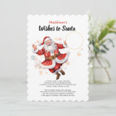 Santa DIYコインカード名へのパーソナライズされた希望 招待状 (スタンド正面)