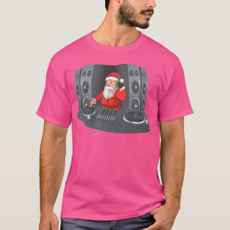 Santa DjクリスマスギフトDeejayテクノヒップホップPart Tシャツ