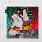 Santa DJ Discoクリスマス/新年招待状 招待状 (正面/裏面)