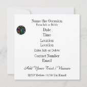 Santa DJ Discoクリスマス/新年招待状 招待状 (裏面)