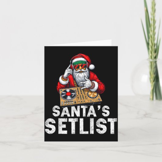 Santa Dj Musician Santa’s Setlist House Music  カード (正面)