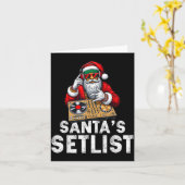 Santa Dj Musician Santa’s Setlist House Music  カード (黄色い花)