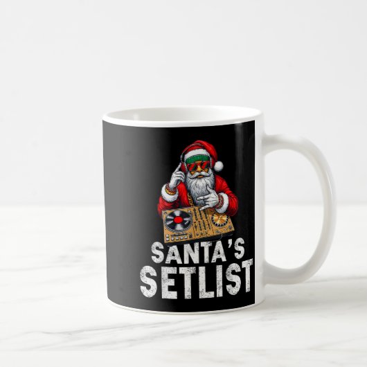 Santa Dj Musician Santa’s Setlist House Music  コーヒーマグカップ (右)