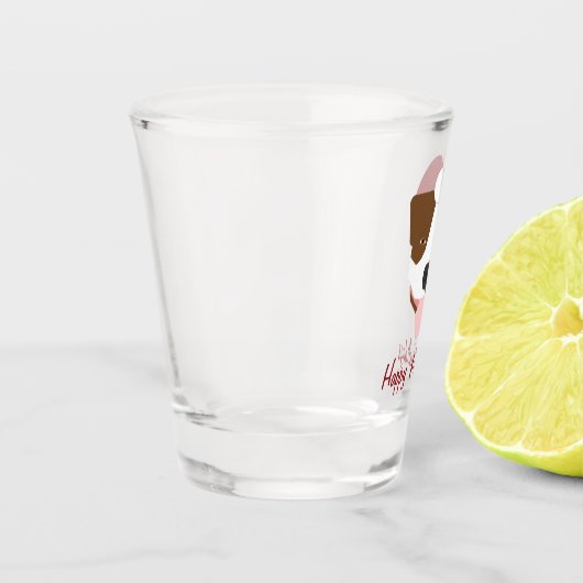 Santa Dog - Customizable ショットグラス (左)