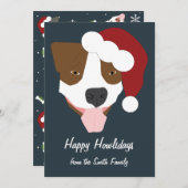 Santa Dog - Customizable シーズンカード (正面/裏面)