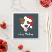 Santa Dog - Customizable スタンダードカクテルナプキン (インサイチュ)