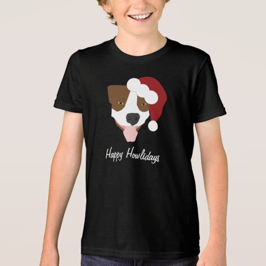 Santa Dog - Customizable トライブレンドTシャツ (正面)
