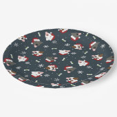 Santa Dogs ペーパープレート (アングル)