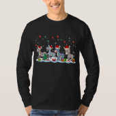 Santa Donkey Squad Christmas Lights Santa Donkey Tシャツ (正面)