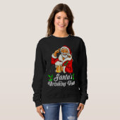 Santa Drinking Teamビール飲料ビール飲料Lov スウェットシャツ (正面フル)