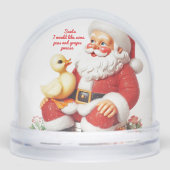 SANTA DUCK CHRISTMAS SNOW GLOBE (正面)